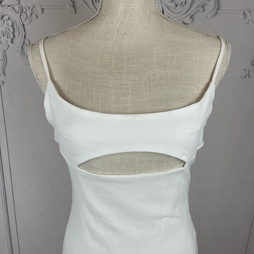Casual Backless Cut Out Tie Back Spaghetti Straps Midi Dress - Picture 9 of 14